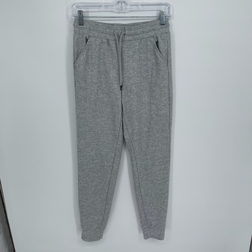 Danskin Women's Gray Herringbone Knit French Terry Lounge‎ Jogger Pants Size XS
